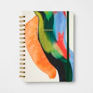 Threshold NWT 240pg Ruled Journal 8.25x6.25 Abstract Watercolor Hard Cover